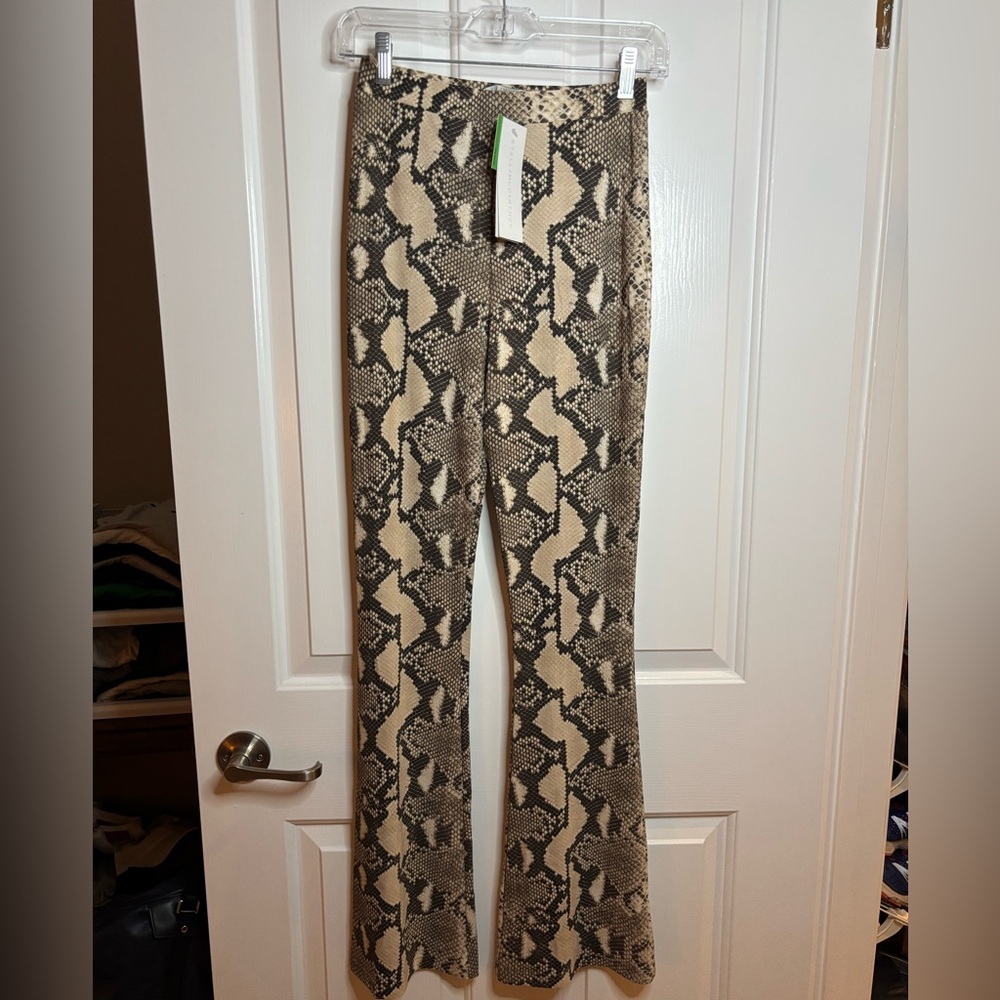 NWT Stella McCartney Python Print Trousers in Bro… - image 1